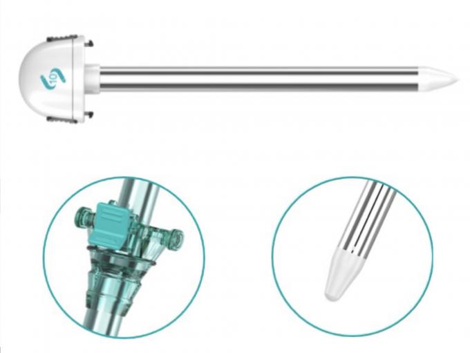 พลาสติก 10 มม. แบบใช้แล้วทิ้ง Hasson Trocar Blunt Tip เครื่องมือผ่าตัดช่องท้อง 0