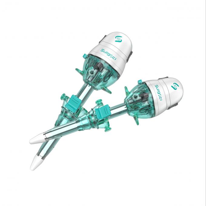 พลาสติก 10 มม. แบบใช้แล้วทิ้ง Hasson Trocar Blunt Tip เครื่องมือผ่าตัดช่องท้อง 2