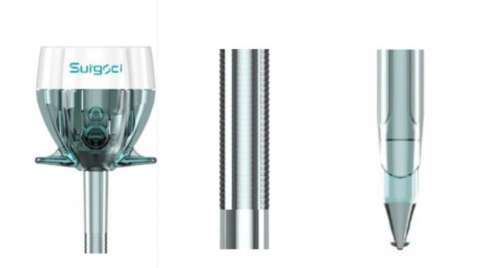 พลาสติกแบบไม่มีวาล์ว Trocar แบบใช้แล้วทิ้ง 5 มม. สำหรับการผ่าตัดส่องกล้อง 0