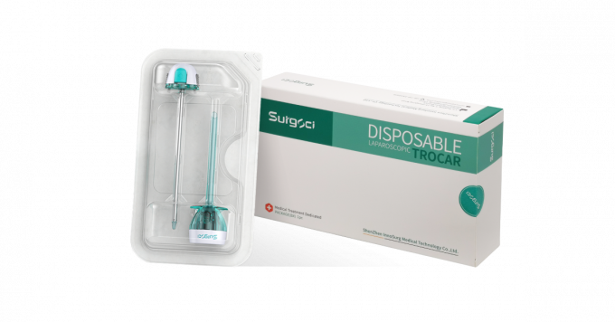 5mm Optical Trocar สำหรับการใช้งานครั้งเดียว, Class II Laparoscopic Trocar และ Cannula 4