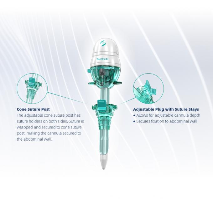 Hasson Bladeless Trocar และ Cannula สำหรับการผ่าตัดผ่านกล้อง 3