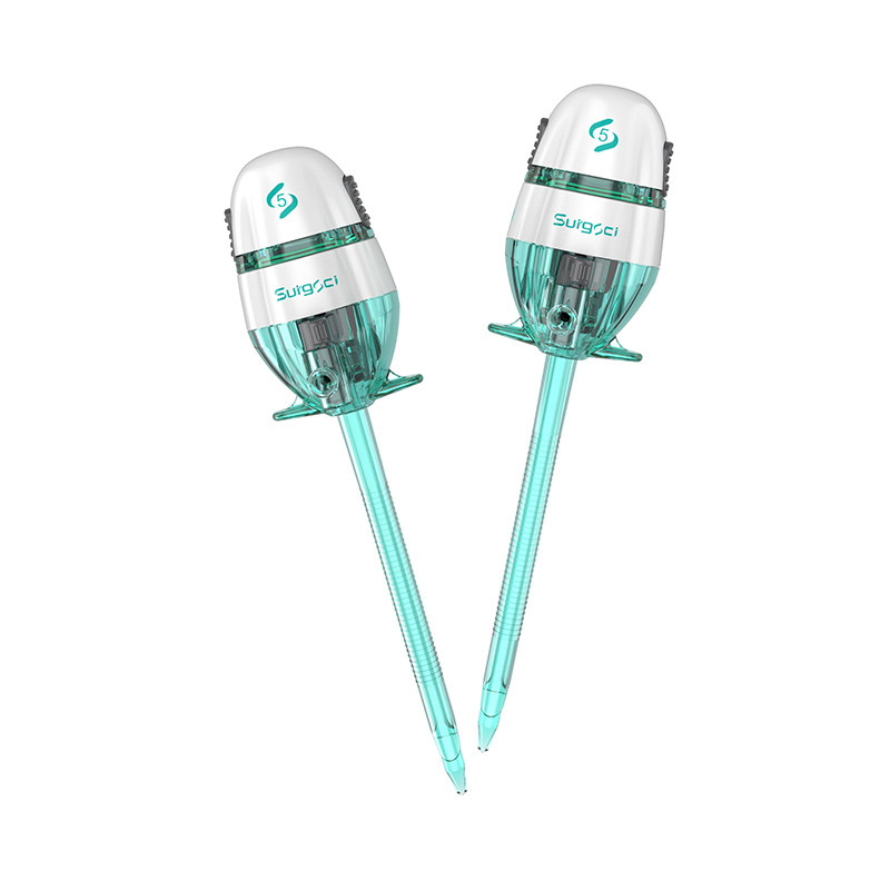 5 * 100 มิลลิเมตร สตีเรียลไร้ใบมีด Trocar ใช้ครั้งเดียวสําหรับการผ่าตัดหน้าอก Easypass Type Surgsci